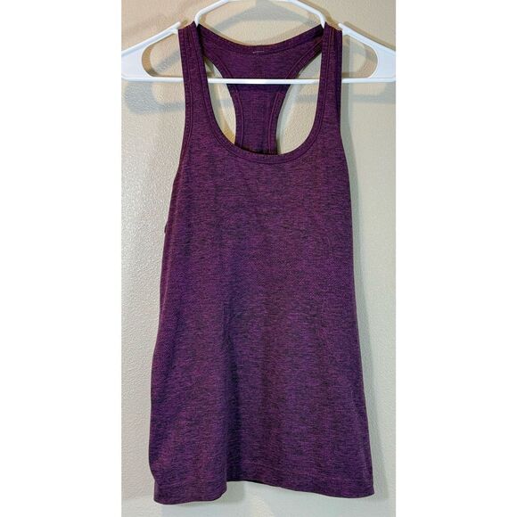Lululemon Run Swiftly Fuchsia Heathered Purple Tank Top Racer Back Women's 8 - Picture 1 of 9